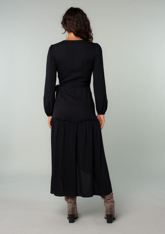 Jet Ruffle Wrap Dress