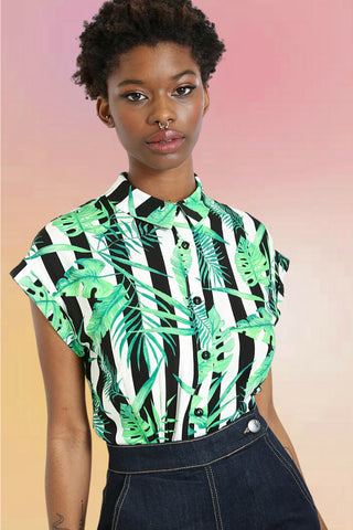 Paradise Garden Cotton Voile Top