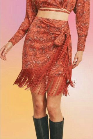 Flamenco Wrap Skirt: Red