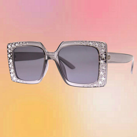 Floral Bejeweled Sunglasses