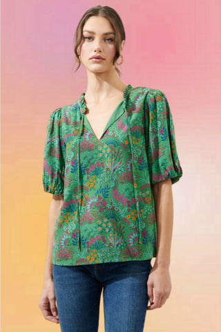 Paradise Garden Cotton Voile Top