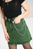 Green Acid Wash Mini Skirt