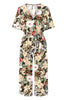 Vintage Tropical Blooms Jumpsuit