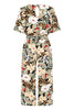 Vintage Tropical Blooms Jumpsuit