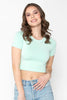 Bamboo Crop Top: Honey Dew