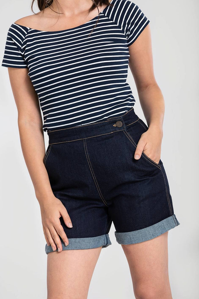 Classic Hi-Waisted Denim Shorts