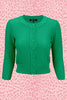 Vintage Style Crochet Cardigan: Kelly Green