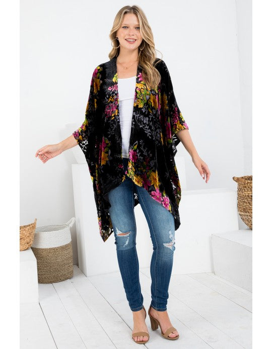 Magenta Magic Velvet Kimono