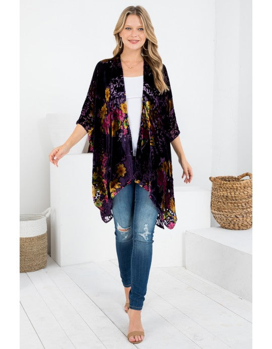Purple Passion Velvet Kimono