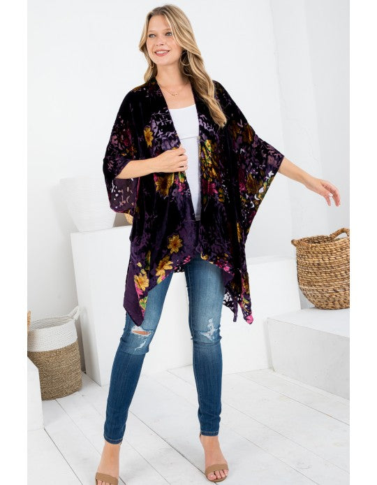 Purple Passion Velvet Kimono