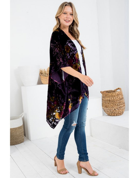 Purple Passion Velvet Kimono