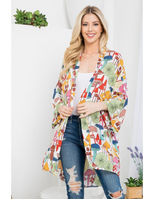 Mushroom Magic Kimono