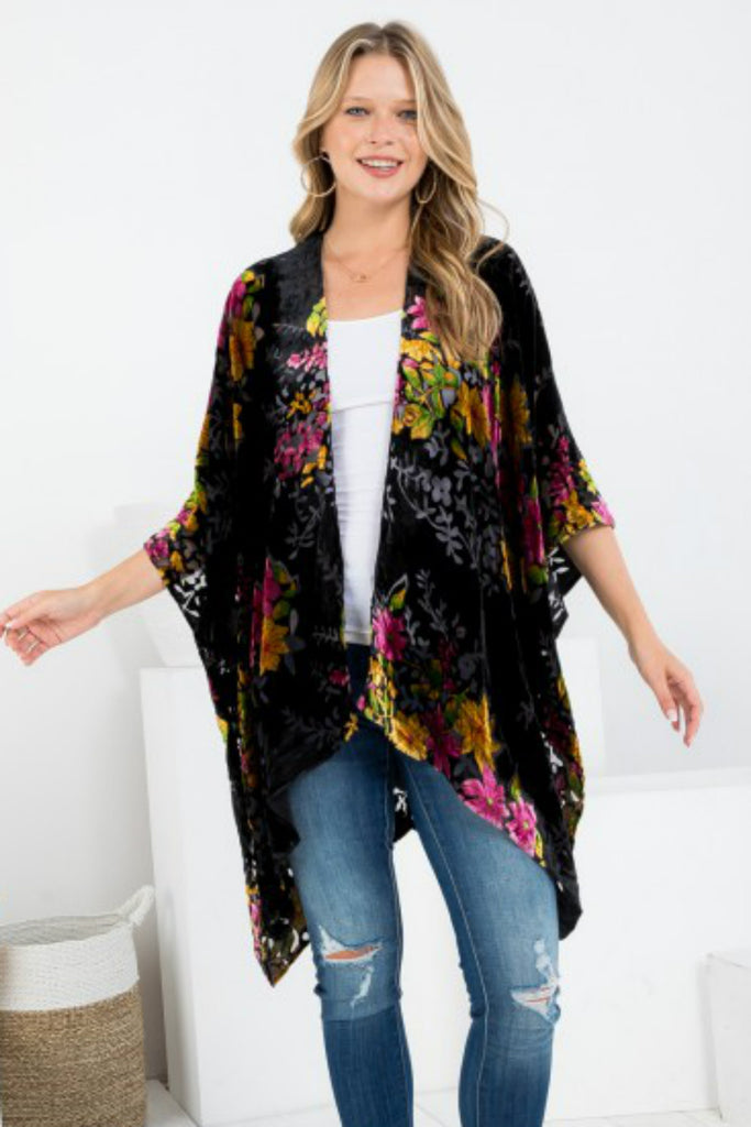 Magenta Magic Velvet Kimono