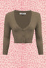 Mocha Cropped Cardigan
