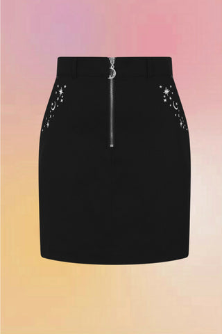 Reversible Snap Skirt: Peacock-Dahlia