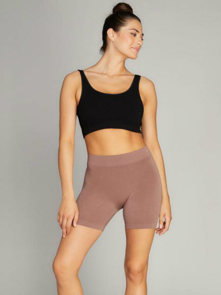 Bamboo-Cotton Shorts: Mocha