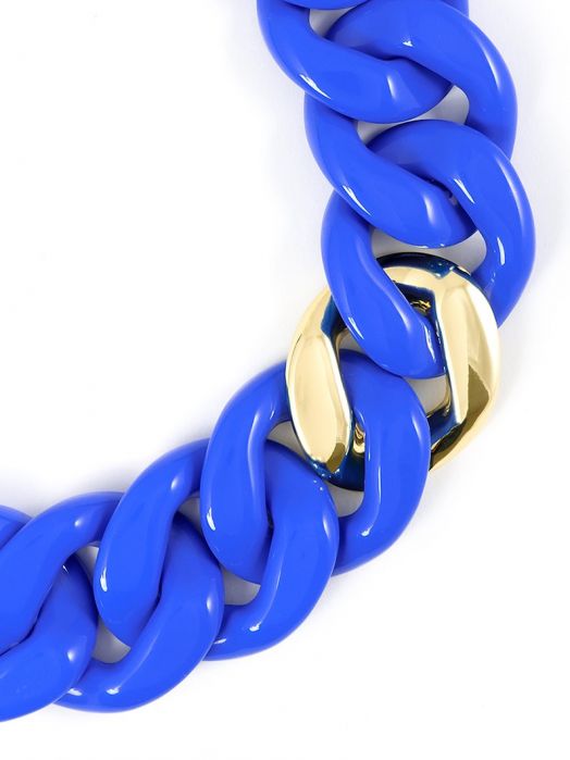 Polished Resin Link Necklace: Coblat