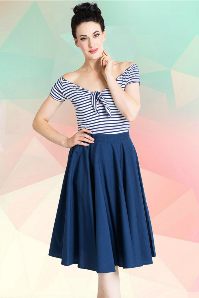 Swing Circle Skirt: Navy