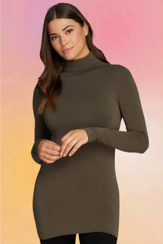 Bamboo 3/4 Sleeve Body Suit: Black