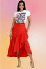 Flamenco Wrap Skirt: Red