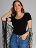 Bamboo Ballet Tee: Black