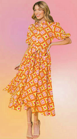 Grand Palm Shirt Dress