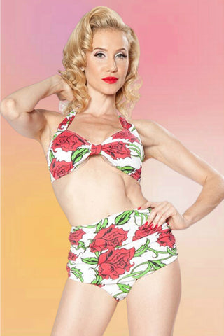 Vintage Style 1 Piece Swimsuit: Candy Stripes