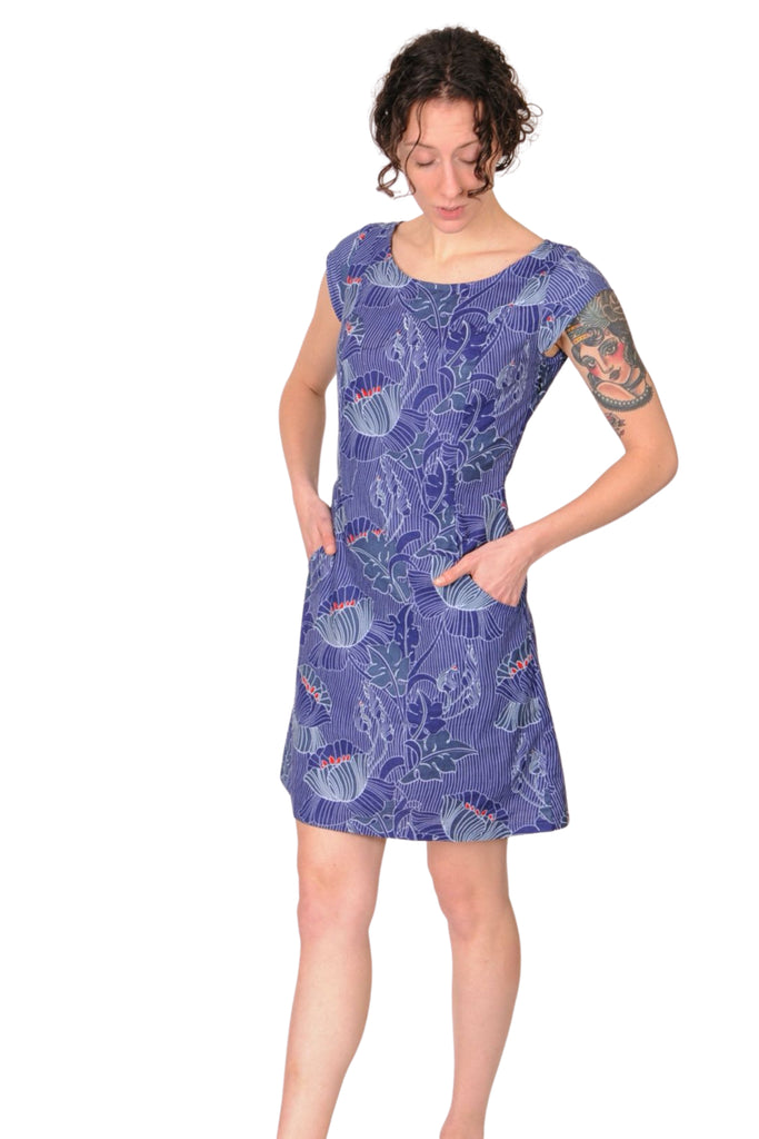Luna Flower Cotton Shift Dress