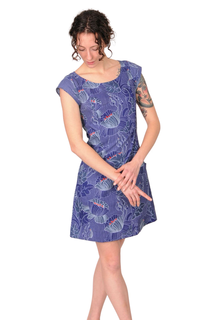 Luna Flower Cotton Shift Dress