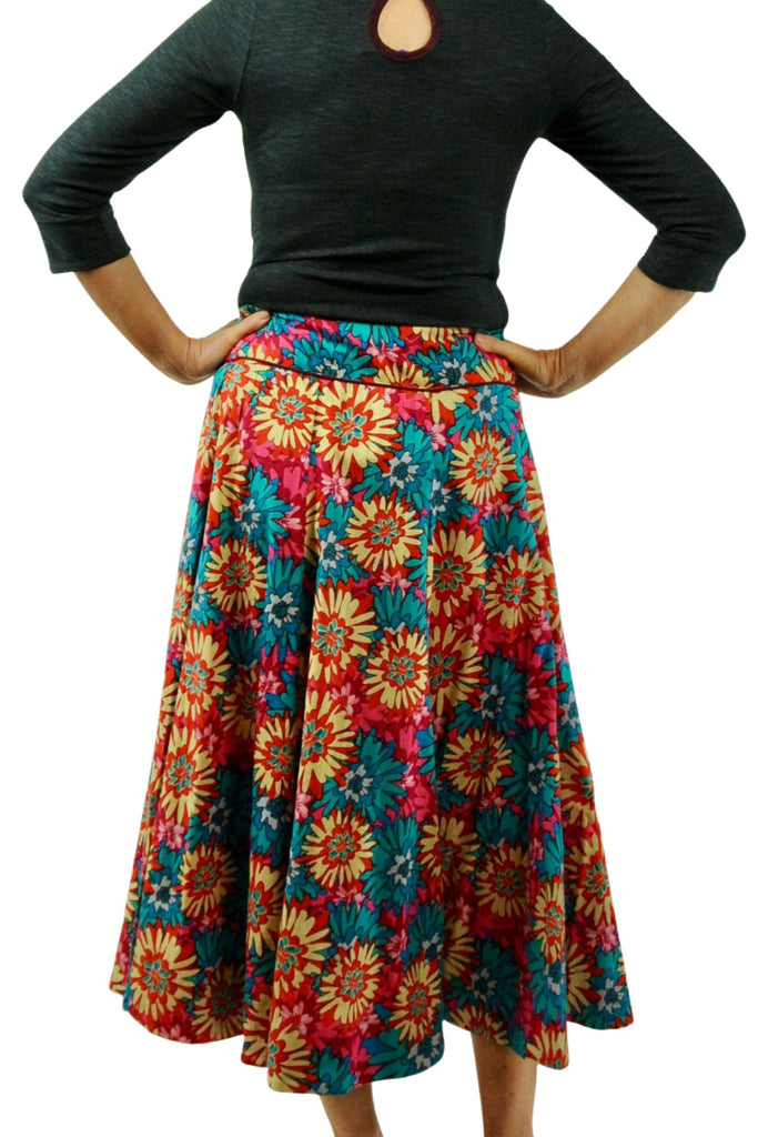 Dynamite Dahlia Midi Skirt
