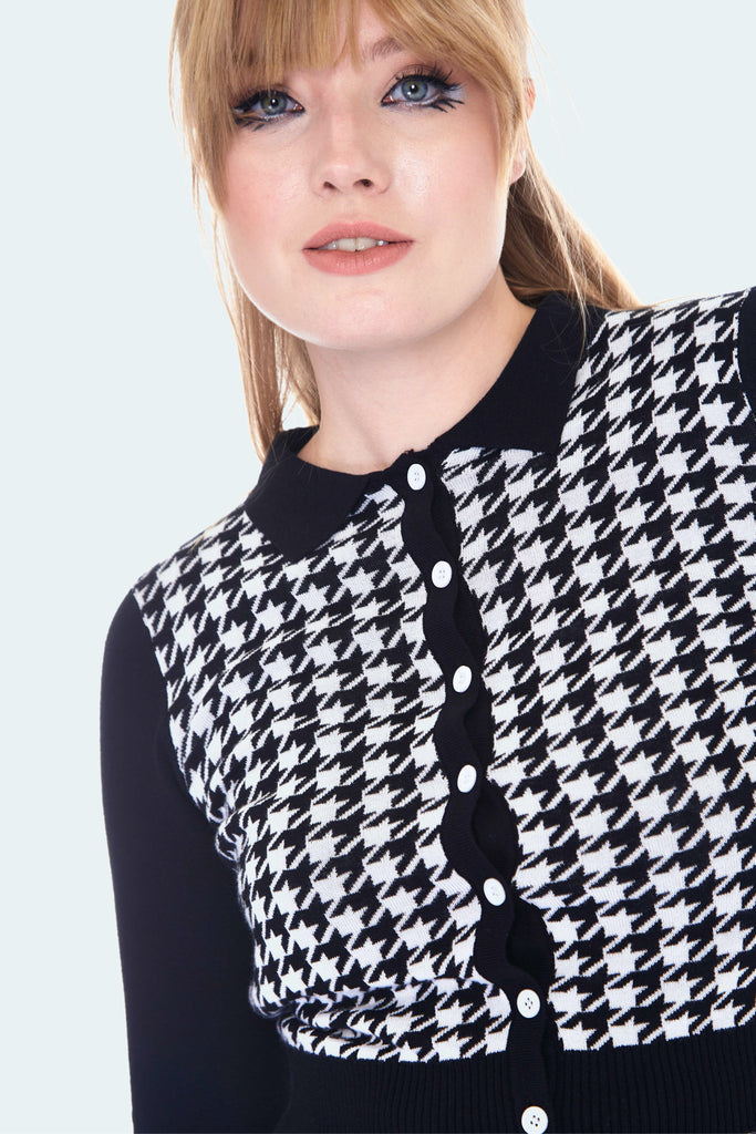 Mildred Hounds Tooth Cardigan
