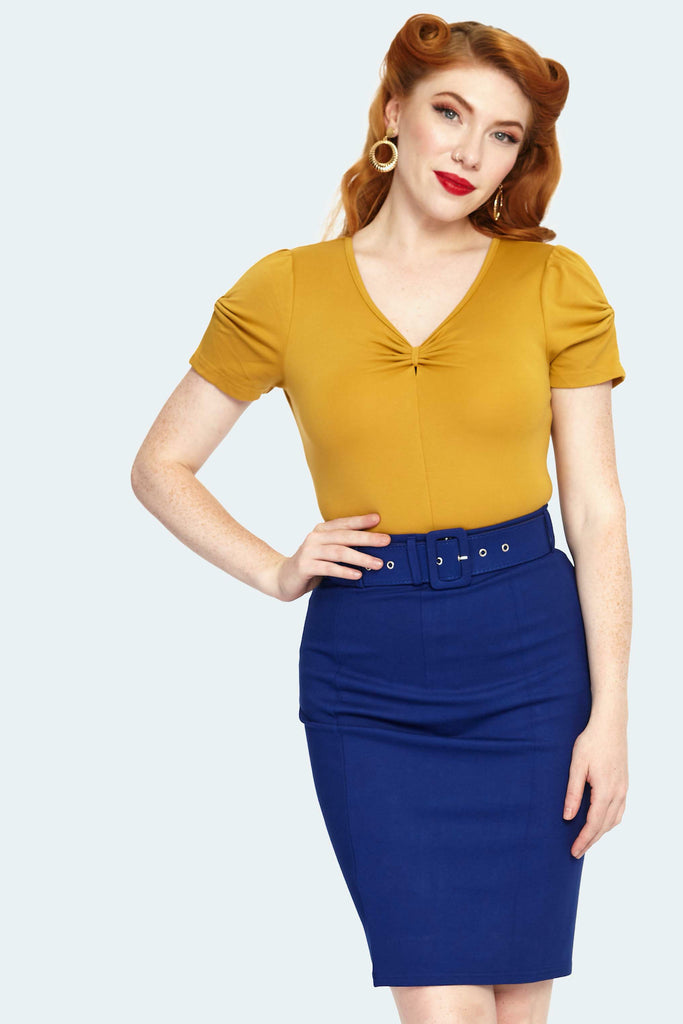Cobalt Cutie Pencil Skirt