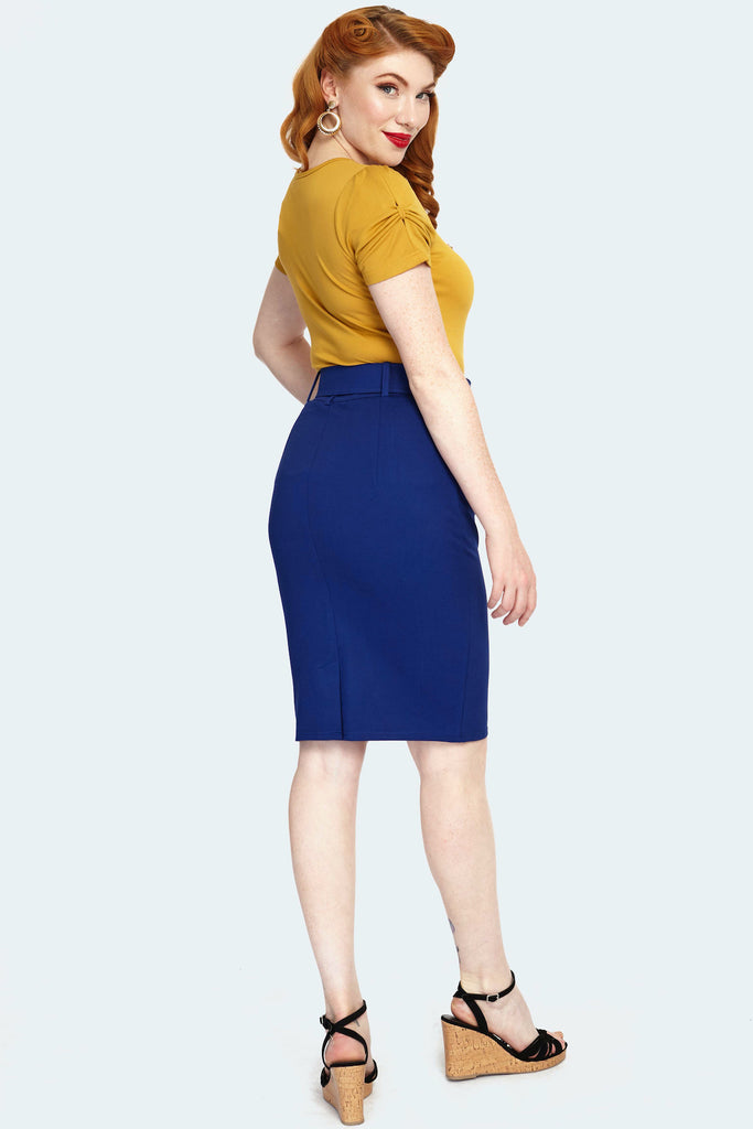 Cobalt Cutie Pencil Skirt