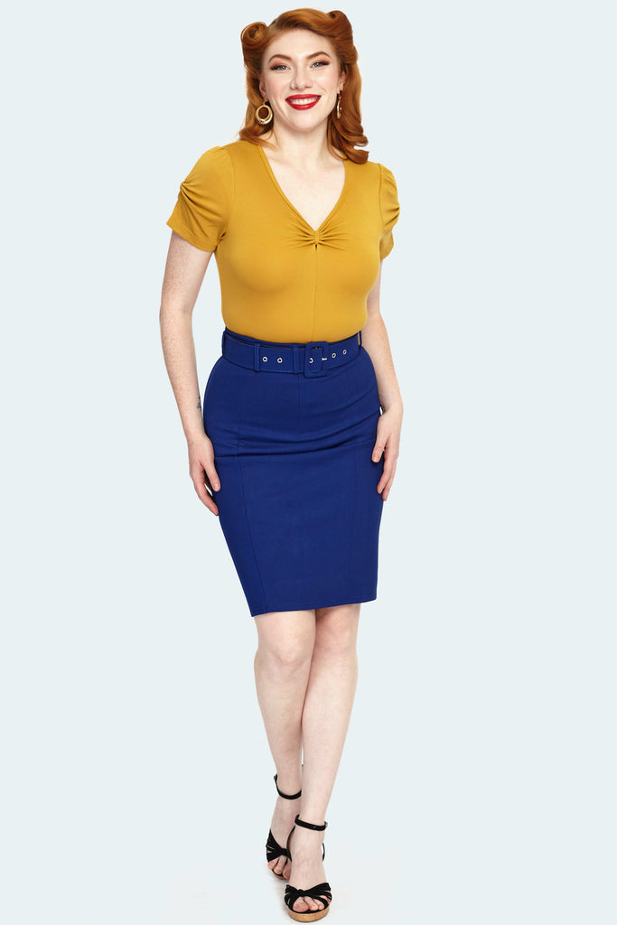Cobalt Cutie Pencil Skirt