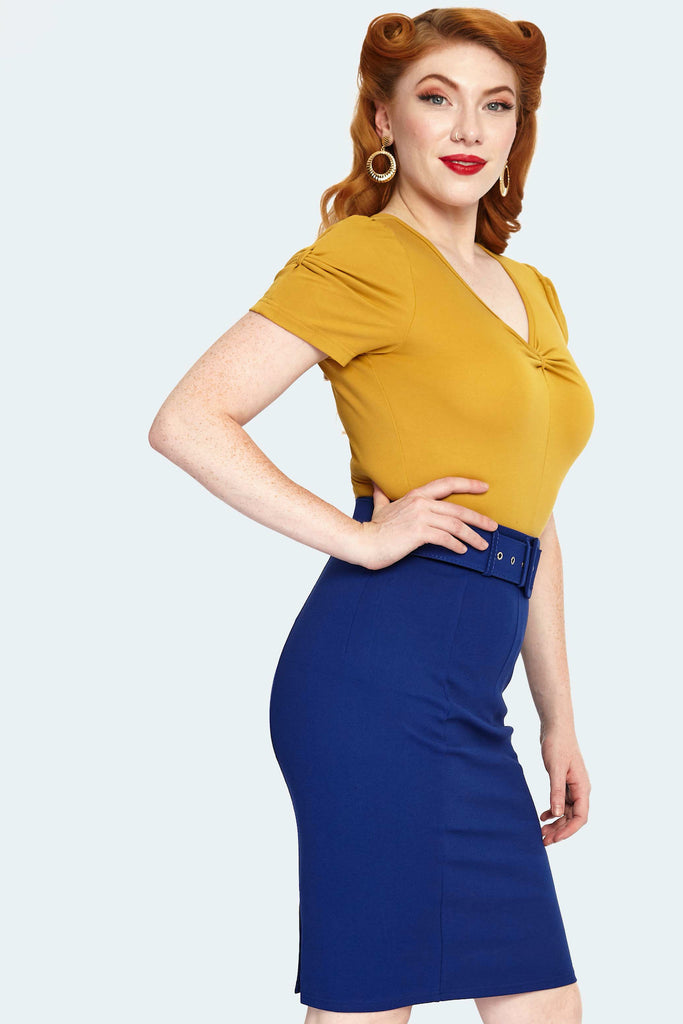 Cobalt Cutie Pencil Skirt