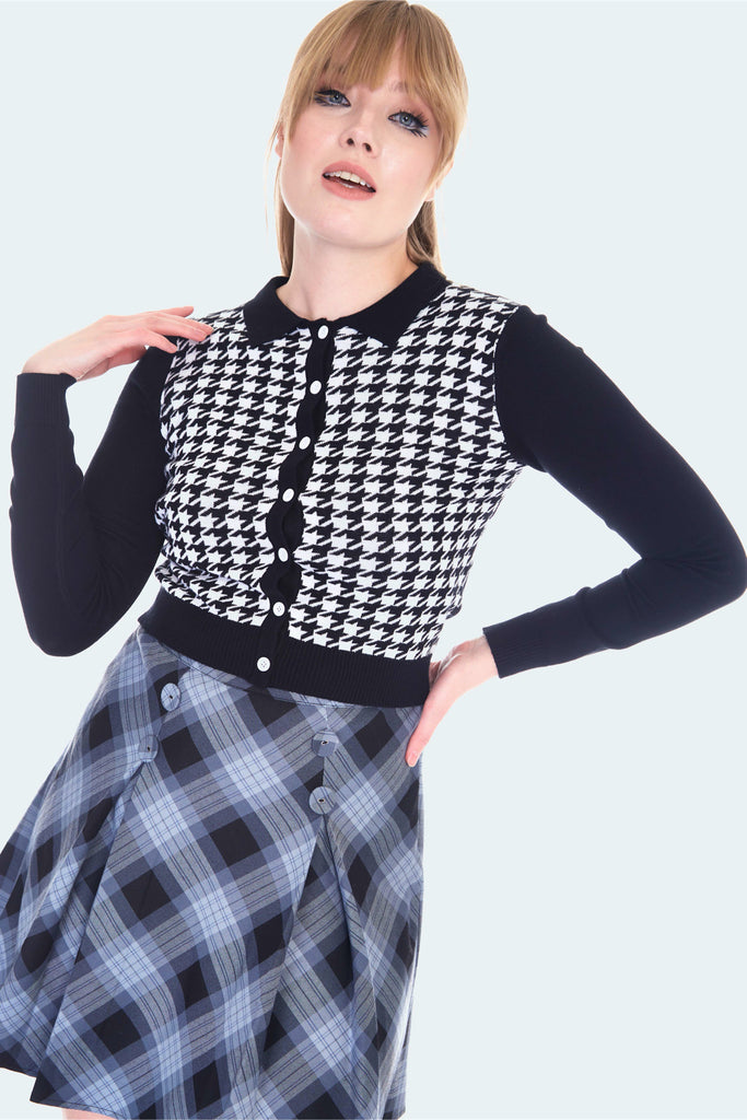 Mildred Hounds Tooth Cardigan