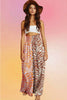 Contrast Zebra Wide Leg Pantas